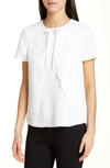 TED BAKER TIANER SCALLOPED OVERLAY BLOUSE,WMB-TIANER-WH9W