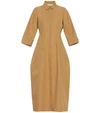 JIL SANDER COLLARED COTTON MAXI DRESS,P00356651