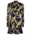 ALESSANDRA RICH PRINTED SILK MINIDRESS,P00373758