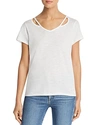 ALISON ANDREWS CUTOUT TEE,AMK1965BL