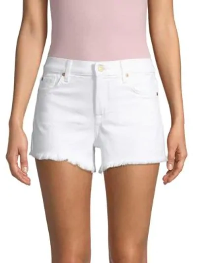 7 FOR ALL MANKIND WOMEN'S DENIM CUF-OFF SHORTS,0400010167859