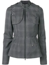 A.F.VANDEVORST CHECKED FITTED JACKET