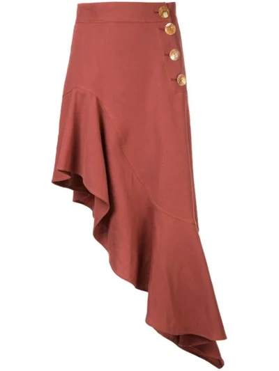 Rejina Pyo Asymmetrical Midi Dress In Brown