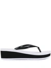 ARMANI EXCHANGE WEDGE FLIP FLOPS