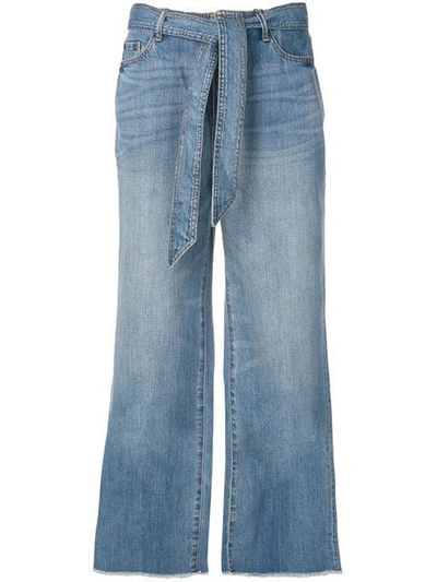 Armani Exchange Wide Leg Trousers In Blue