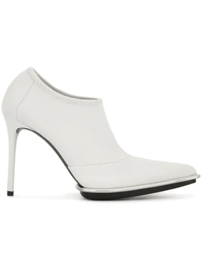 Alexander Wang Cara Stretch Leather Booties In White