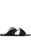 GIVENCHY GIVENCHY TWO-TONE KNOT SANDALS - 黑色