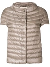 Herno Shortsleeved Padded Jacket In Neutrals