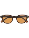 Moscot Loren Round-frame Tortoiseshell Acetate Sunglasses In Brown