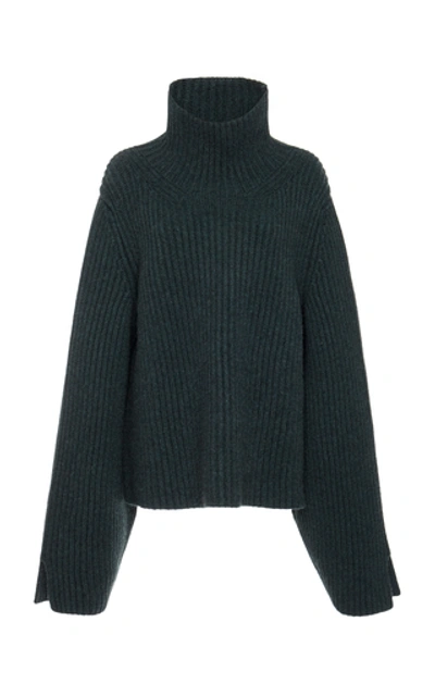 Khaite Molly Cashmere Turtleneck Sweater In Green