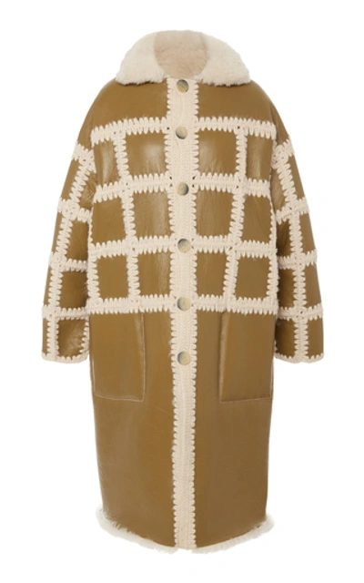 Ulla Johnson Ellaria Reversible Oversized Shearling Coat In White