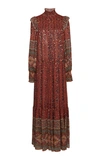 ULLA JOHNSON CONSTANTINE FLORAL-PRINT SILK-BLEND MAXI DRESS,732944