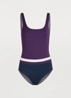 VILEBREQUIN One-piece bathing suit,FHOE9H00 390 BURGUNDY NAVY