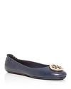 Tory Burch Minnie Travel Ballet Flat In Ink Navy