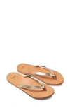 Beek Seabird Flip Flops In Platinum/ Natural