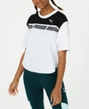 PUMA DRYCELL COLORBLOCKED CROPPED T-SHIRT