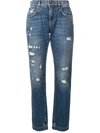 DOLCE & GABBANA DISTRESSED EFFECT JEANS