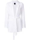 ARMANI EXCHANGE ARMANI EXCHANGE WHITE BELTED JACKET - 白色