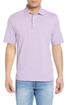 Johnnie-o Original Heathered Regular Fit Polo Shirt In Aster