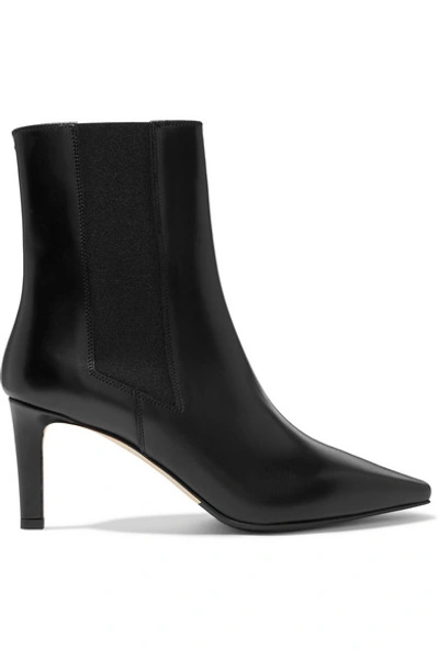 Aeyde Leila Leather Ankle Boots In Black