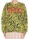 GUCCI GUCCI ZEBRA PRINT LOGO SWEATER