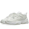 Nike M2k Tekno Tonal White Leather Sneakers In White