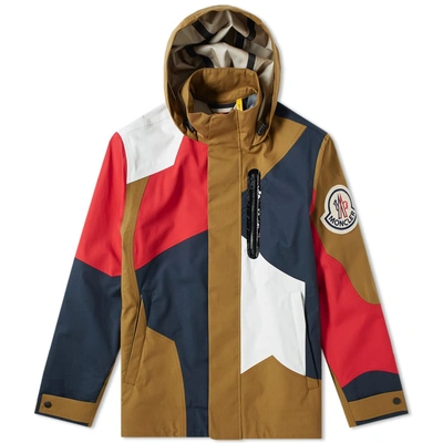 Moncler Genius 2 Moncler 1952 Baudrier Panelled Cotton Hooded Jacket In Multi