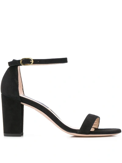 Stuart Weitzman Block Heel Sandals In Black