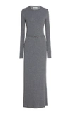 GABRIELA HEARST LUISA BELTED RIBBED-KNIT WOOL-BLEND MAXI DRESS,119938 A016
