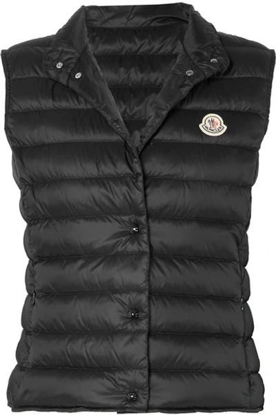 Moncler Quilted Shell Down Vest In Black
