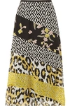 DIANE VON FURSTENBERG DARCIE PRINTED SILK-CHIFFON MIDI SKIRT