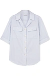 ANNA QUAN DOLLY STRIPED COTTON-POPLIN SHIRT