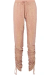 ASHISH RUCHED SEQUINED GEORGETTE TAPERED PANTS