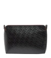 BURBERRY LEATHER LOGO-EMBOSSED CLUTCH BAG,14858511