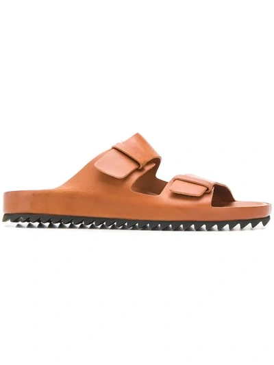 Officine Creative Agora Leather Sandals In Brown