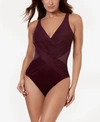 MIRACLESUIT ILLUSIONIST CROSSOVER ALLOVER SLIMMING ONE-PIECE SWIMSUIT WOMEN'S SWIMSUIT
