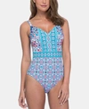 PROFILE BY GOTTEX PROFILE BY GOTTEX TANGIER PRINTED ONE-PIECE SWIMSUIT WOMEN'S SWIMSUIT