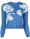 OSCAR DE LA RENTA OSCAR DE LA RENTA TOILE DU JOUY SEQUIN CARDIGAN - 蓝色