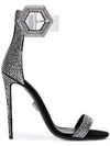 PHILIPP PLEIN CRYSTAL EMBELLISHED SANDALS