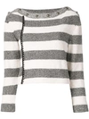 PHILOSOPHY DI LORENZO SERAFINI STRIPED KNIT SWEATER