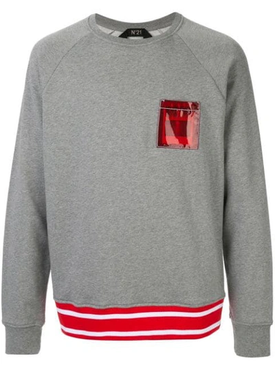 N°21 Pocket Detail Sweatshirt In Grey