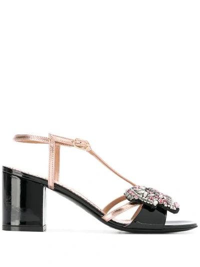 Twinset Chunky Heel Sandals In Black