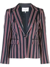 FRAME FRAME SINGLE-BREASTED STRIPED BLAZER - 蓝色