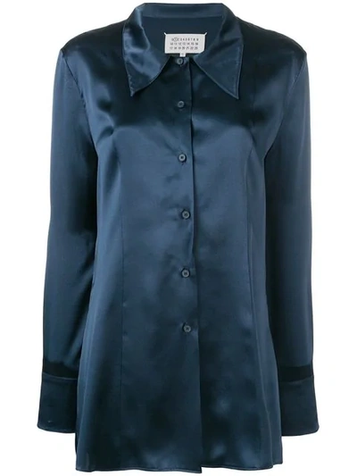 Maison Margiela Fitted Shirt In Blue