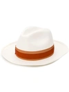 BORSALINO WHITE STRAW HAT