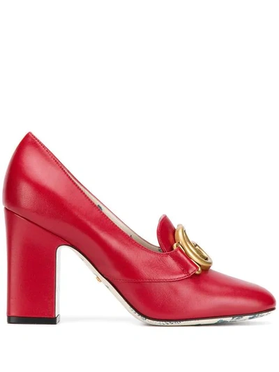 Gucci Double B Loafer Pumps - 红色 In Red