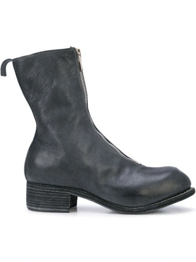 Guidi Zipped Ankle Boots In Blue
