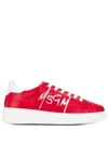 MSGM MSGM LOW-TOP LACE-UP SNEAKERS - 红色