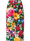 DOLCE & GABBANA FLORAL PRINT PENCIL SKIRT