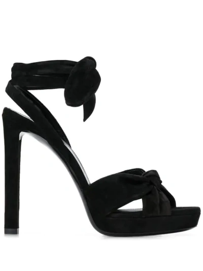 Saint Laurent Open Toe Sandals In Black